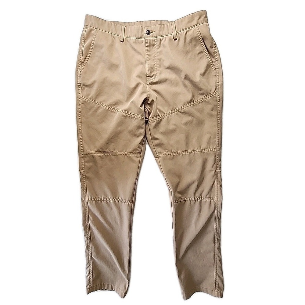 Manfinity Performance Mens 34W Large Hybrid Pants Tan Pockets Traveler's Stretch